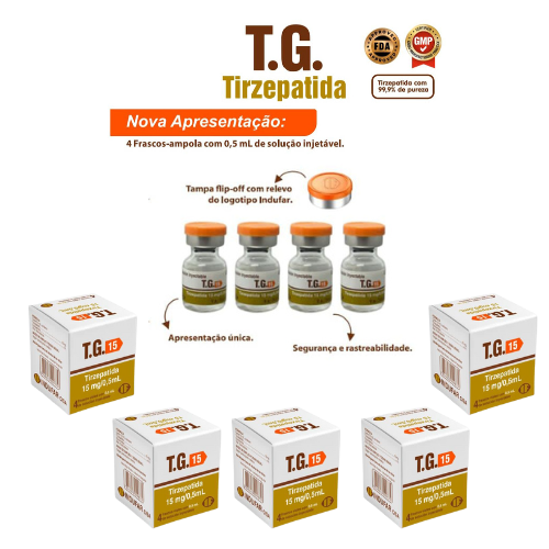 10 Caixas T.G – Tirzepatida 15mg/0.5ml – 40 AMP