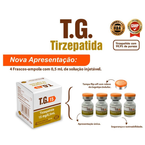 T.G – Tirzepatida 15mg/0.5ml – 4 AMP